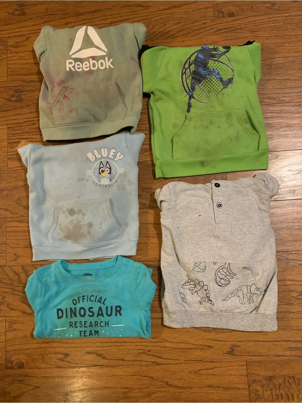 Reebok Light Green Kids' Hoodie with Logo